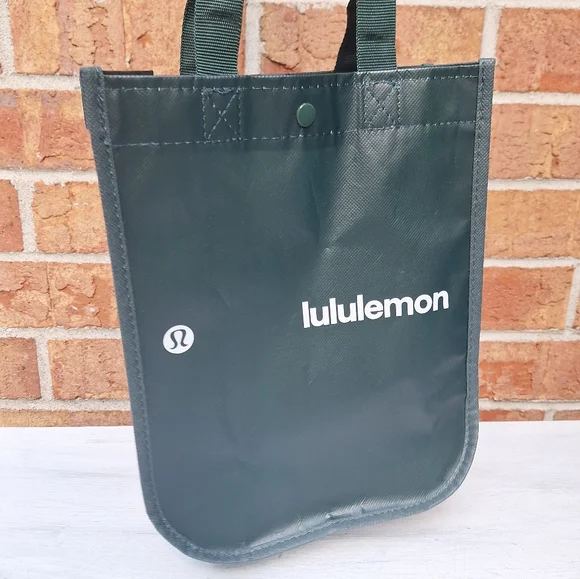 Tote Bag Lululemon with Logo and Snap Closure at top Canvas Dark Green - Picture 8 of 17